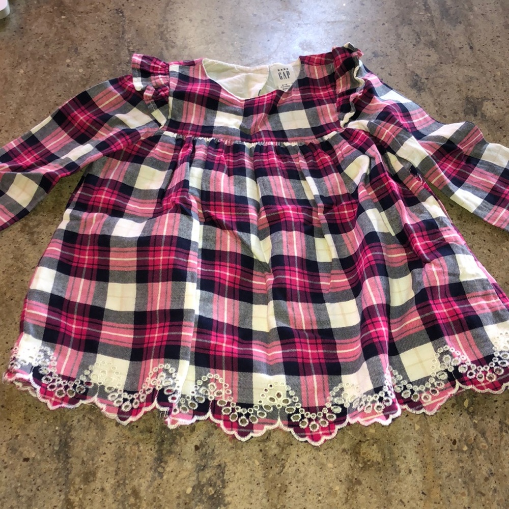 2/$15 Gap flannel plaid dress